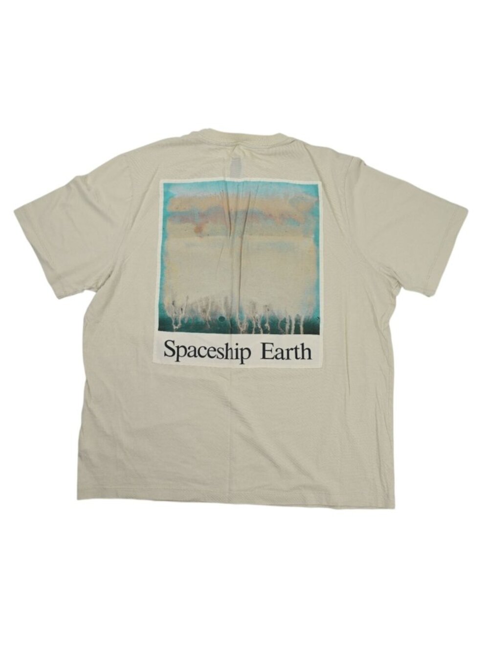 OAMC Spaceship Earth Graphic T-Shirt in Beige